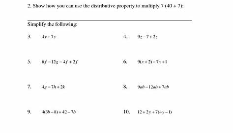 16 Best Images of Distributive Property With Expressions Worksheets