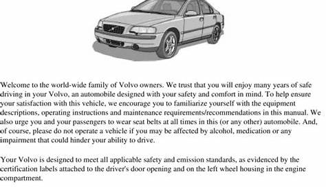 02 Volvo S60 2002 Owners Manual - Tradebit