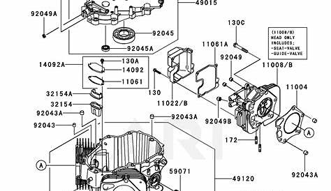 Kawasaki FX921V-BS09 4 Stroke Engine FX921V Parts Diagram for CYLINDER/CRANKCASE