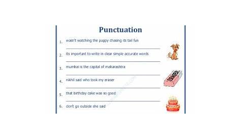 grammar and punctuation worksheets