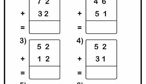 two digit addition without regrouping worksheets
