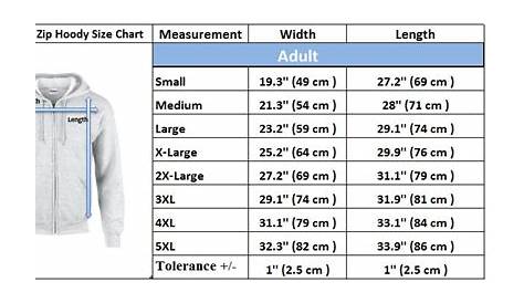 gildan heavy blend hoodie size chart