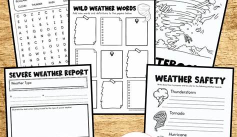 Free Extreme Weather Worksheets - Homeschool Share