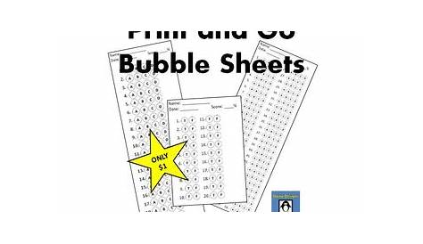 Bubble Sheets - Print and Go! by Dana Designs | Teachers Pay Teachers
