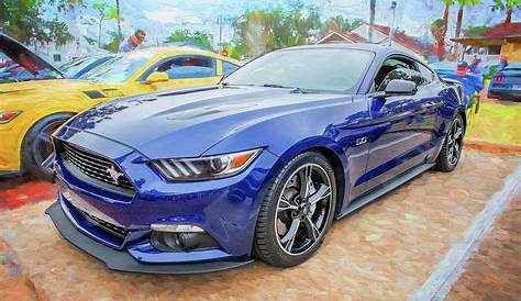 blue ford mustang gt