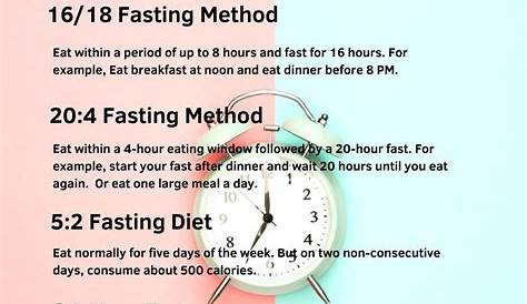 fasting chart by age