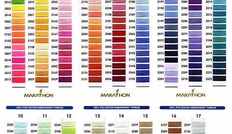embroidery thread color chart pdf