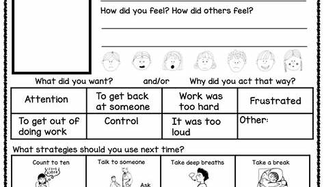 emotional triggers worksheet