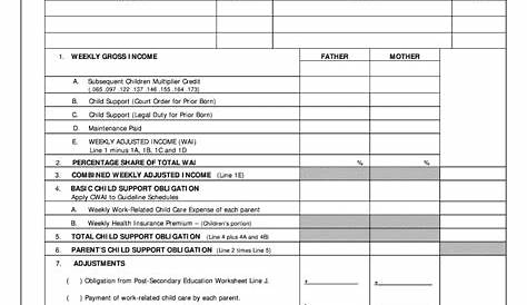 Indiana Child Support Worksheet Form - Fill Out and Sign Printable PDF