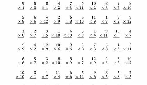 multiplication for 3 grade