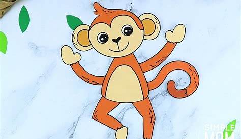 Are you looking for an easy printable paper monkey craft for your five