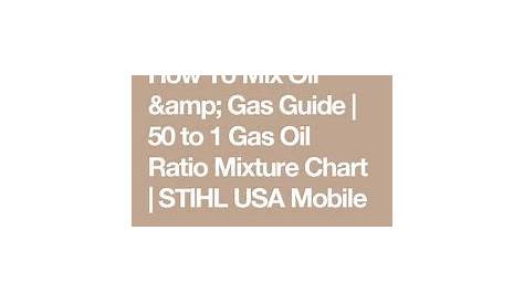50 to 1 oil mix chart | oil gas fuel mixture chart a really nice oil