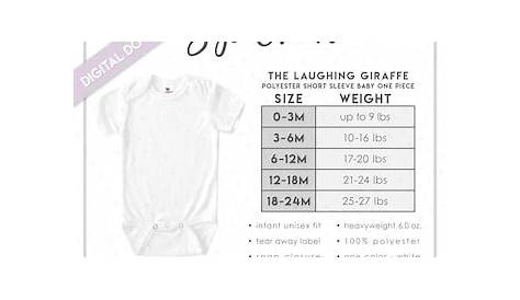 Laughing Giraffe Size Chart - Etsy