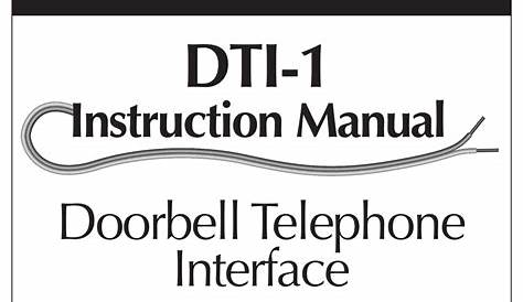 RUSSOUND DTI-1 INSTRUCTION MANUAL Pdf Download | ManualsLib