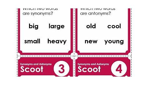 synonyms for 3rd graders
