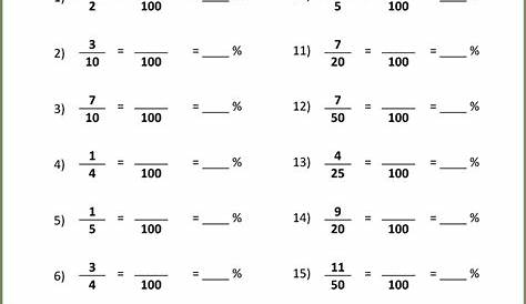 Converting Fractions Decimals And Percents Worksheet Answers Worksheet