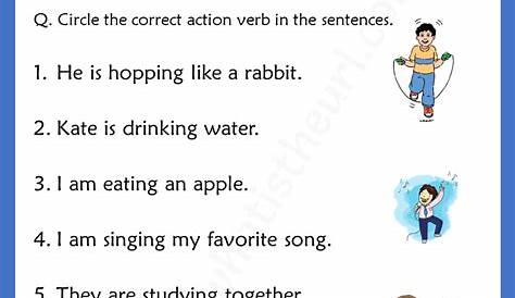 identifying verbs worksheets