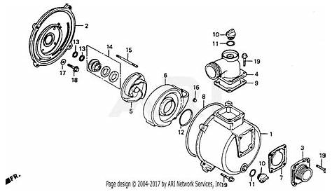 Honda WB30X C WATER PUMP, JPN, VIN# GX140-1000001 Parts Diagram for WB