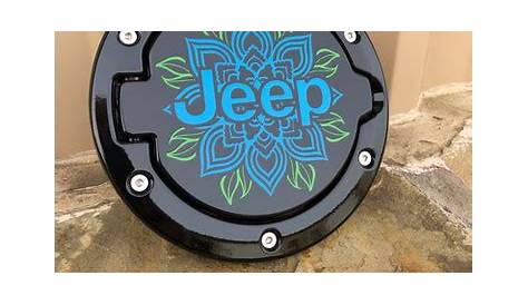 Custom Image Fuel Door for Jeep Wrangler JK (07-18) | Flaming Dirt