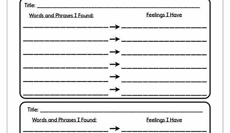 labeling emotions worksheets