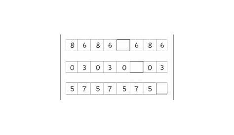 worksheet on number patterns