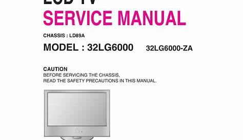 LG 32LG6000 SERVICE MANUAL Pdf Download | ManualsLib