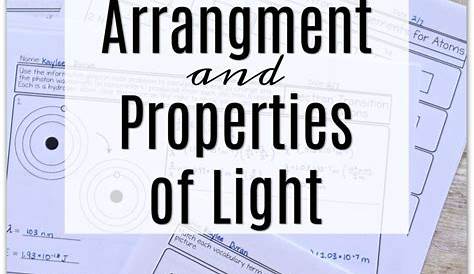 light and atoms worksheet
