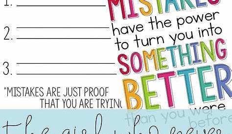 Perfectionism Worksheets