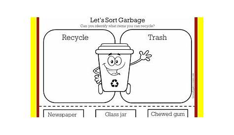 Printable Reduce Reuse Recycle Worksheet