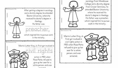 martin luther king jr worksheets for kindergarten