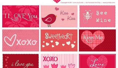 happy valentines day card printable