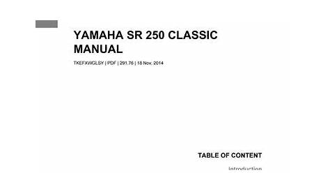 yamaha rs500 owner's manual