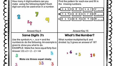 math riddles worksheets