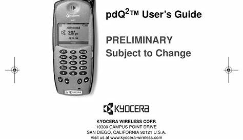 Kyocera Cell Phone Manual Download - videosclever