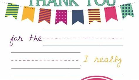 Free Printable Download Thank You Note For Kids from FunHappyHome.com