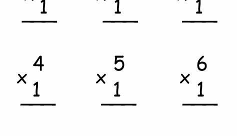 multiplication math facts worksheets