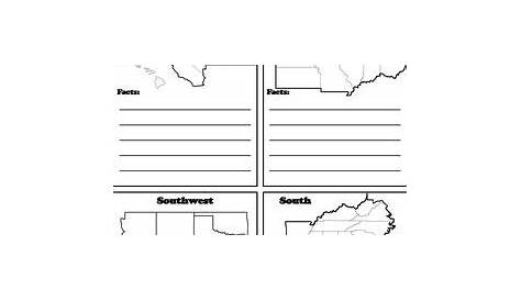 regions of the united states worksheets