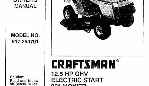 craftsman 917.378501 owner's manual