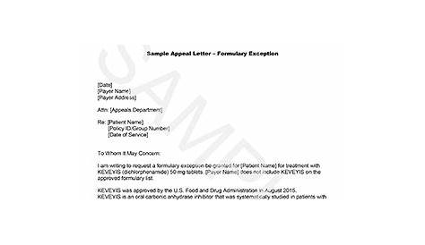 tier exception letter sample