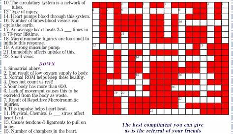 heart test chart daily themed crossword