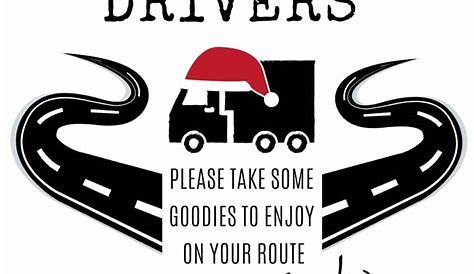 sign for delivery driver snacks printable