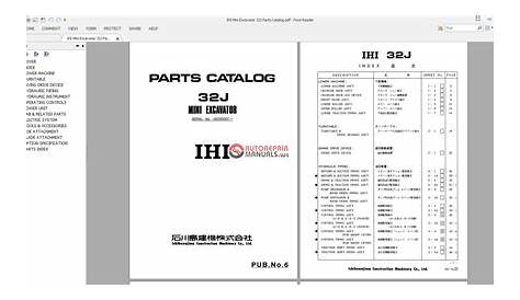 IHI Mini Excavator 32J Parts Catalog | Auto Repair Manual Forum - Heavy