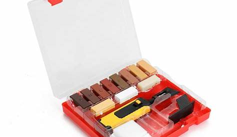 Laminate Floor Repair Kit 17 PCS with 11-Color Wax Wood Surface Scratch