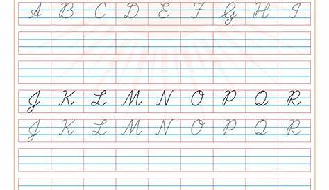 Cursive Writing Capital Letters Worksheet