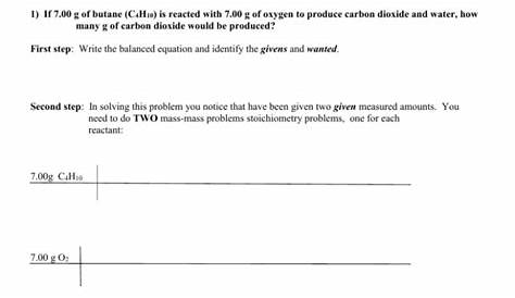 limiting reactant problems with answers