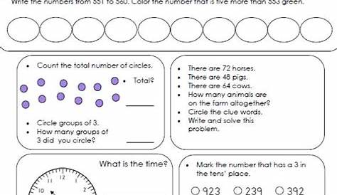 7 Best Images of Free Printable Morning Worksheets - First Grade