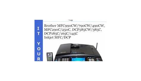 brother mfc490cw manual