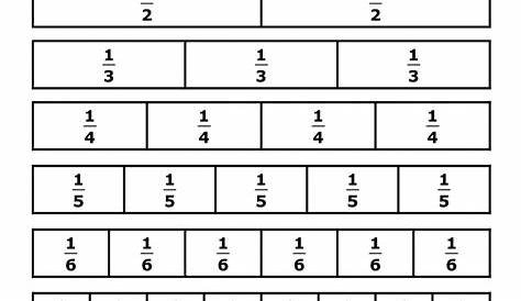 fraction strips worksheet
