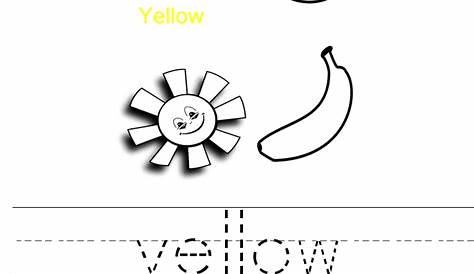 printable yellow worksheet