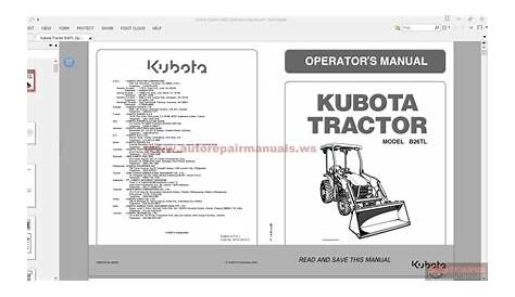 Kubota Tractor Model L2600 Operators Manual